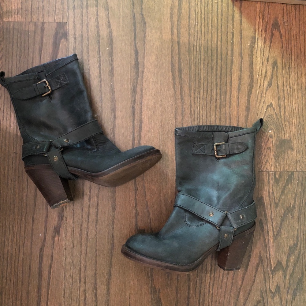 Teal cowgirl booties